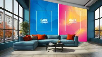 two vibrant colors background icon Wall mural