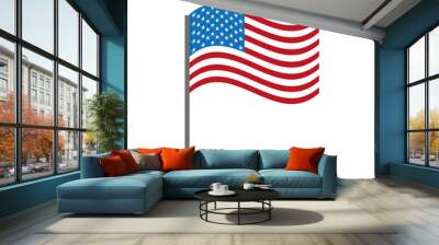 united states flag isolated icon design Wall mural