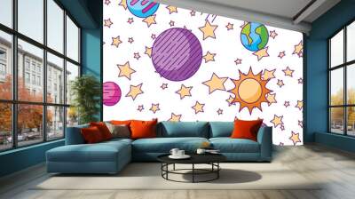 universe planet earth space vector illustration icon Wall mural