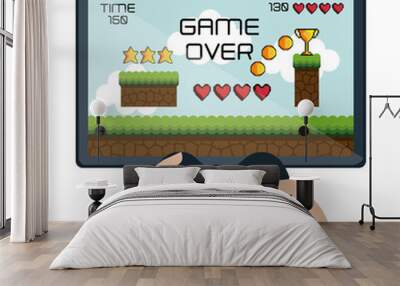 video game interface isolated icon Wall mural