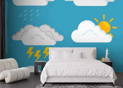 weather forecast concept vector illustration graphic design Wall mural