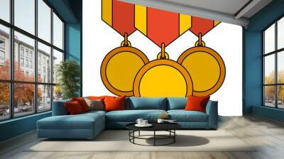 winner medals isolated icon vector illustration design Wall mural