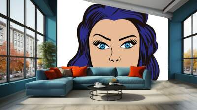 woman character pop art style vector illustration design Wall mural