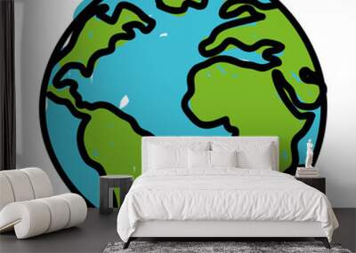 world planet earth icon Wall mural