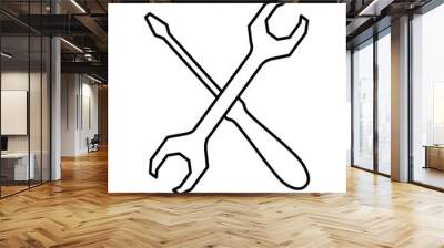 wrench and screwdriver tools Wall mural