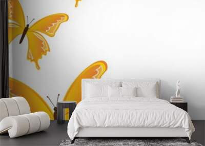 yellow butterflies Wall mural