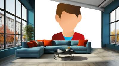 young man avatar character vector illustration design Wall mural