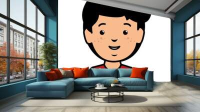 young man avatar character vector illustration design Wall mural