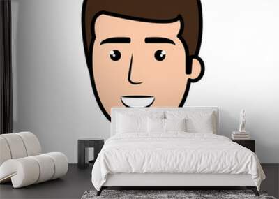 young man model avatar character vector illustration design Wall mural