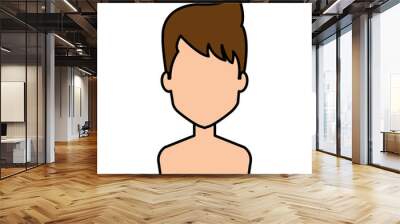 young man shirtless avatar character Wall mural