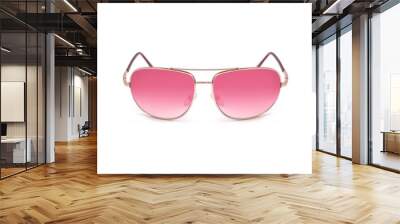 Fashionable pink sunglasses Wall mural