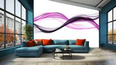 purple black smoke wave isolated Wall mural