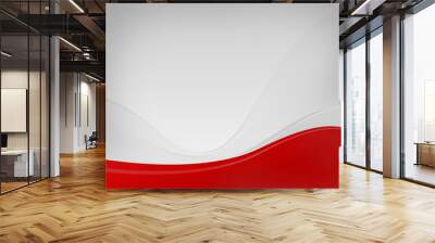 Light gray background Dizzy-HF, red wave Wall mural