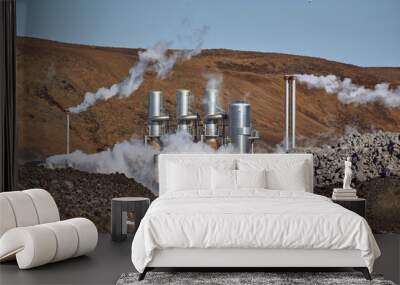 Geothermal power plant Wall mural