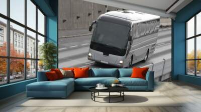 long distance coach going on the road Wall mural