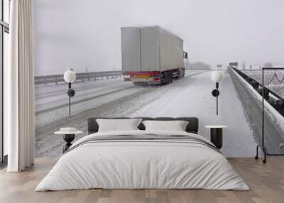 Snowy Highway Wall mural