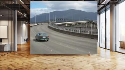 Traffic on Tasman Bridge, Hobart Wall mural