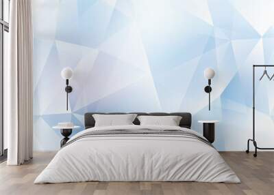 Blue triangle seamless pattern. Wall mural