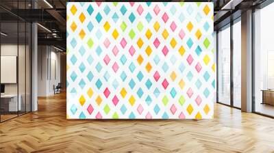 colored diamond seamless pattern Wall mural