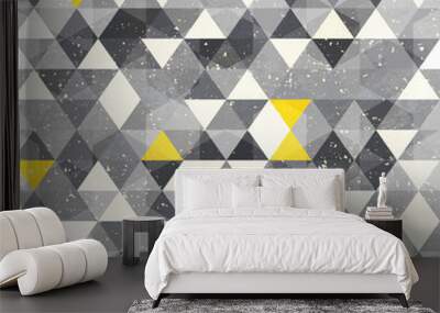 Grunge triangle seamless pattern Wall mural