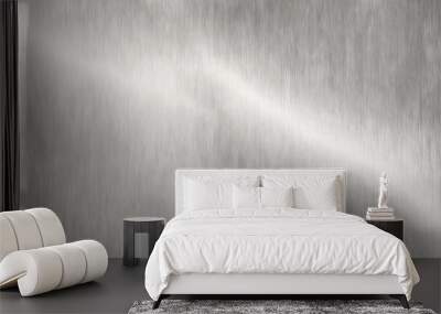 Stainless steel texture with shine. Silver steel background. Metal Wall mural