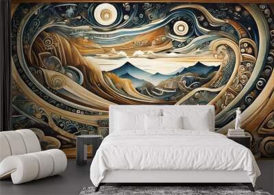 An abstract night sky Wall mural