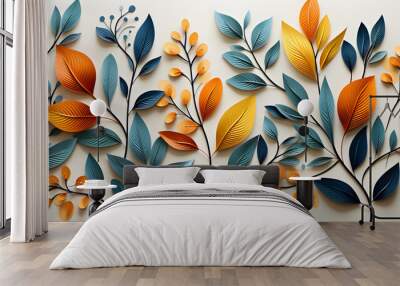 abstract floral background 2 Wall mural