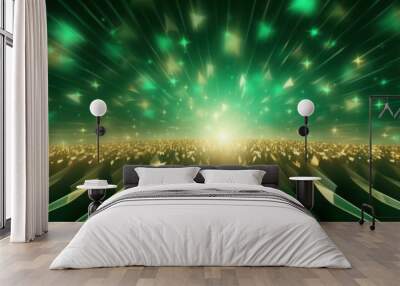 Green Gold Background. Diamond Luxury Chart Wall mural