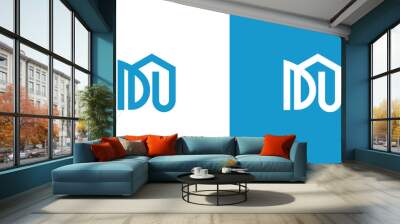 initial house logo, abstract Wall mural