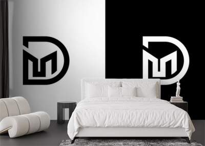 m logo for construction company Wall mural