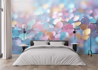 Pastel Confetti: A Close-Up of Colorful Celebration Wall mural