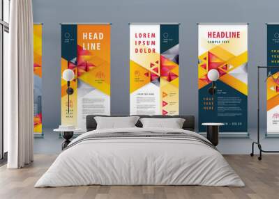 Business Roll Up Set. Standee Design. Banner Template Wall mural