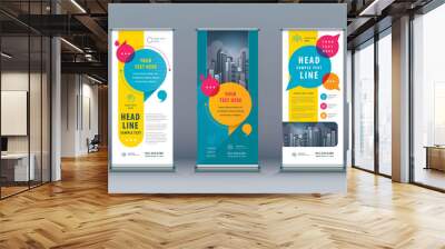 Business Roll Up Set. Standee Design. Banner Template Wall mural