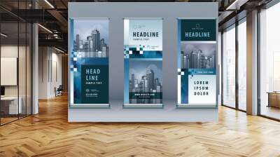 Business Roll Up Set. Standee Design. Banner Template Wall mural