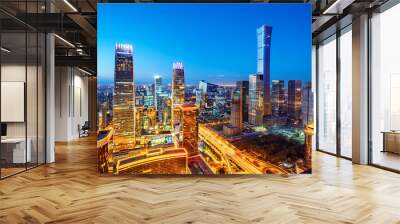 Aerial view of Beijing Wall mural