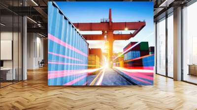 Container Terminal Wall mural