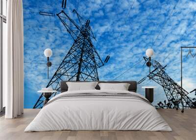 high voltage post Wall mural