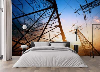 high voltage post Wall mural