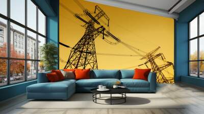 high voltage post Wall mural