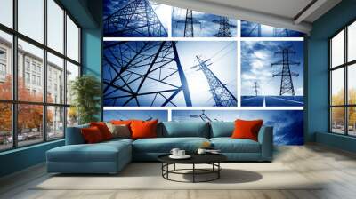 High-voltage tower Wall mural