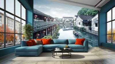 Shaoxing Ancient Town, Zhejiang Wall mural