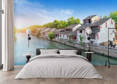 The ancient Beijing-Hangzhou Grand Canal, Wuxi, China. Wall mural