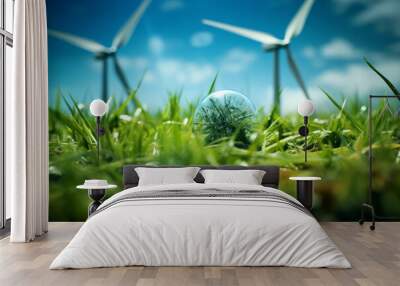 Idea of a green energy concept Wall mural