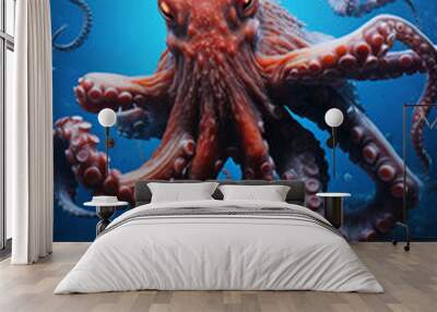 King octopus at the bottom of the sea Wall mural