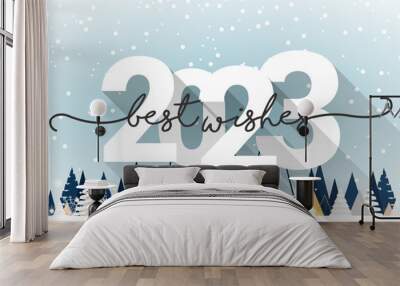 2023 - happy new year 2023 background Wall mural