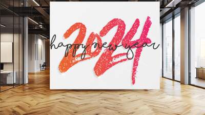 2024 - happy new year 2024 - best wishes 2024 Wall mural