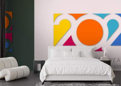 Happy new year  - best wishes 2025 - vector for poster,  banner, greeting and new year 2025 celebration. Wall mural