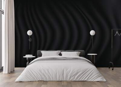 Abstract background silk cloth texture Smooth elegant black silk Wall mural