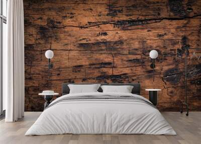 Old wood plank texture background. Natural weathered texture of wooden boards.	 Wall mural