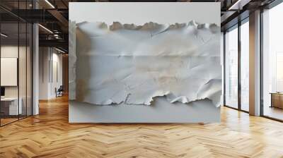 Blank paper scrap in scroll shape Wall mural